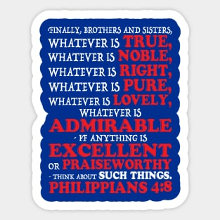 Philippians 4:8 Sticker